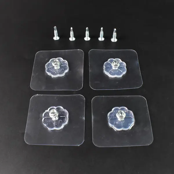Self Adhesive Hooks Sticker | Screw Nut and Bolt Type (4 Pcs Set)