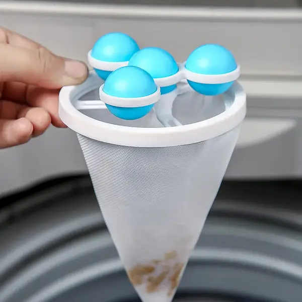 Floating Laundry Ball Lint Catcher – Reusable Hair & Fur Filter (1 Pc)