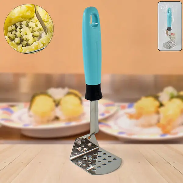 [11707_apex_steel_l_potato_masher_lpm] Apex L-Handle Stainless Steel Potato Masher Ergonomic Grip (1 Pc)