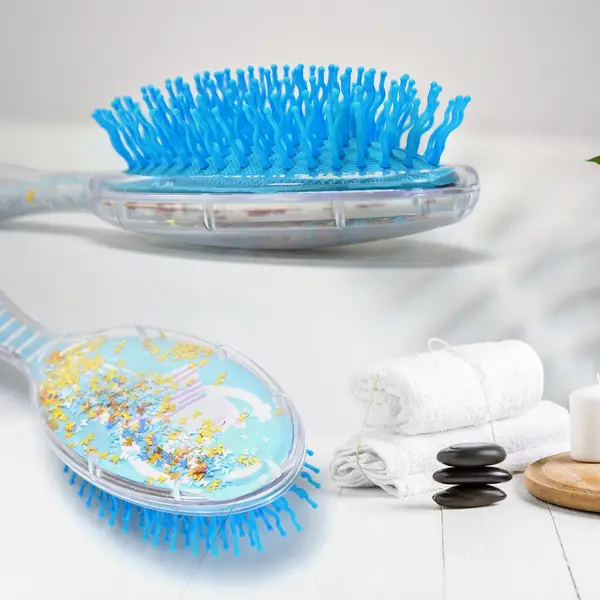 [6472_oval_cartoon_hair_brush] Kids Detangling Hair Brush – Anti-Static, Soft Massage, Multi-Design, Hair accessories