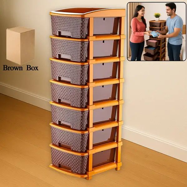 [18446_7layer_multi_pla_storage_drawer] 7-Layer Multipurpose Plastic Storage Drawer Organizer