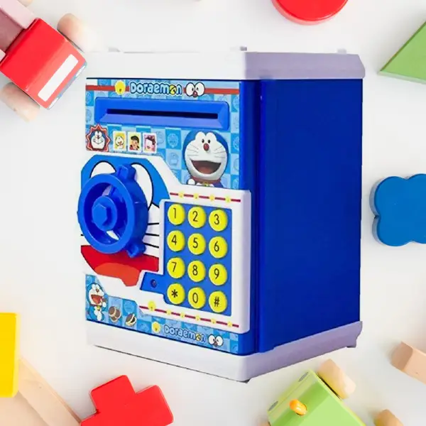 [4508_cartoon_atm_piggy_toy] Electronic Piggy Bank ATM with Password for Kids Savings