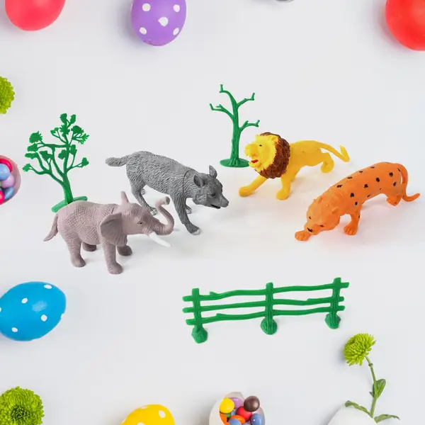 [19100_small_wild_animal_set_ttg12] TTG Small Wild Animal Toy Set for Kids (Pack of 4 Animals)