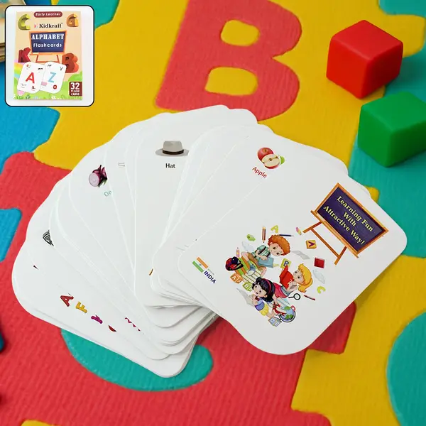 [19147_32pc_alphabet_flashcard_set] Kidkraft Early Learner 32-Piece Alphabet Flash Cards Set