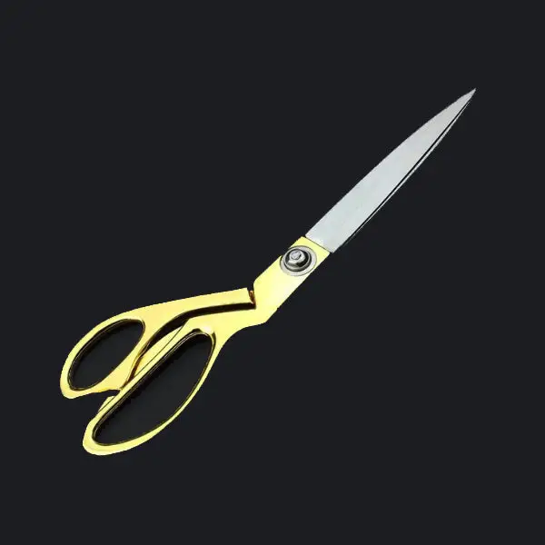 [1546_8_5inch_gold_plat_scissor] Stainless Steel Tailoring Scissor Sharp Cloth Cutting for Professionals (8.5inch) (Golden)