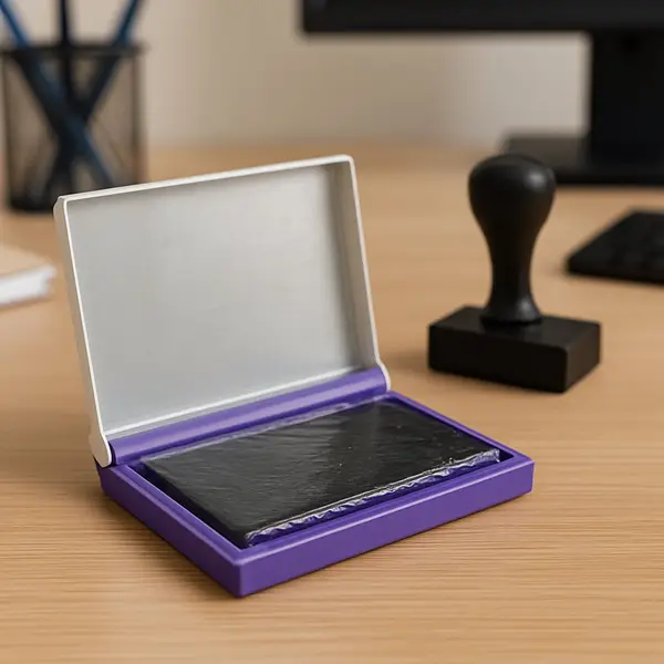 [19222_yashu_plastic_stamp_pad_1pc] Yasu Plastic Stamp Pad Violet Ink, Quick-Dry Refillable Pad (1 Pc)